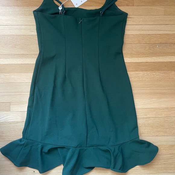 VELVET ROSES DRESS FOREST GREEN - Picture 4 of 5